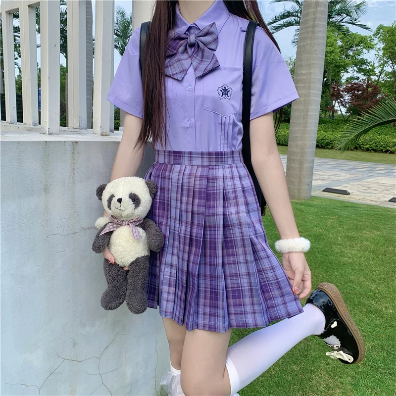 Униформа для школьницы Luck A плиссированная юбка А-силуэта в клетку с высокой