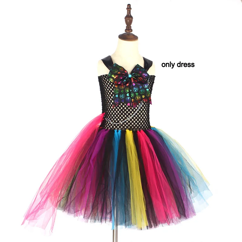 only dress Блестящее классическое нарядное платье-пачка «Алиса в стране чудес» для девочек; Детский костюм для костюмированной вечеринки на Хэллоуин и день рождения - Цвет: only dress