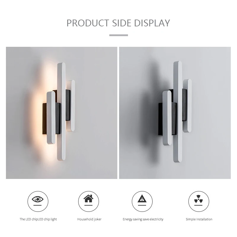 Современный минималистичный светодиодный алюминиевый настенный светильник 18 Вт