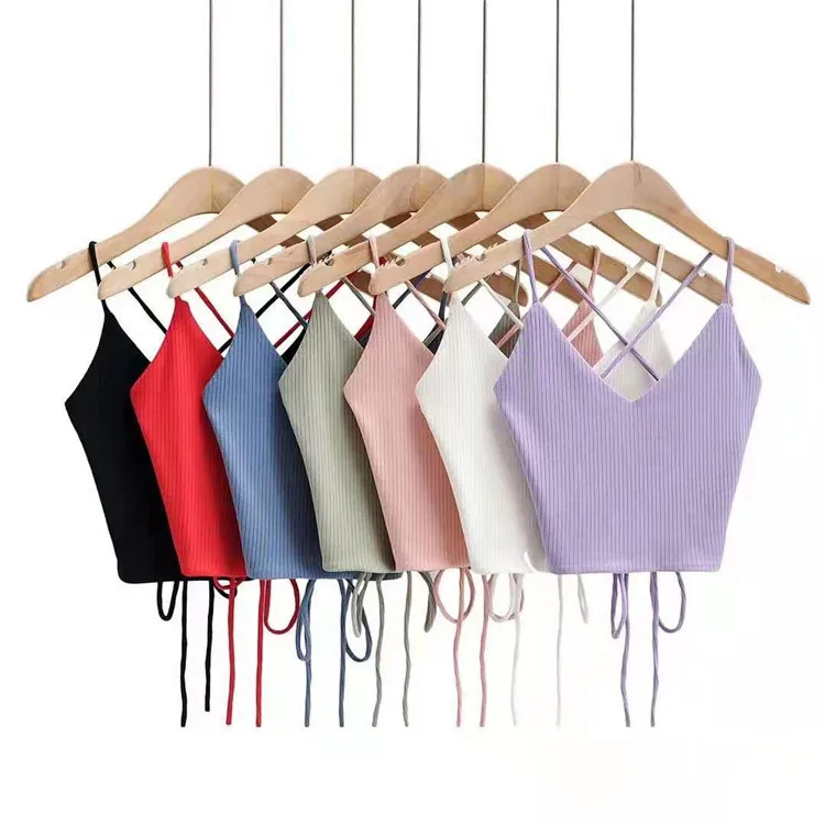 Женский трикотажный корсет с открытой спиной однотонный укороченный топ без