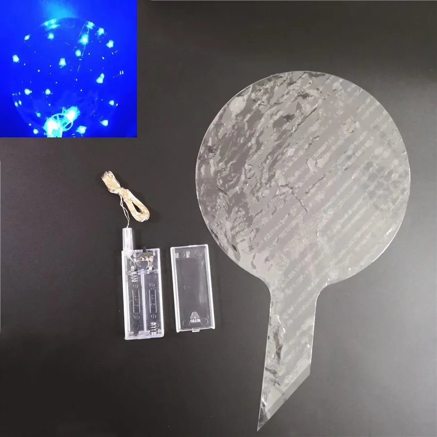 led balloon set blue 24 дюймовый цветной Белый светодиодный шары светящийся прозрачный баллоны с гелием одежда для свадьбы, дня рождения украшения Дети Светодиодные ленты воздушный шар - Цвет: led balloon set blue