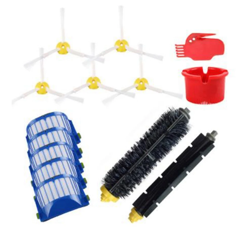 

Compatible for IRobot Roomba 600 Series Bristle&Flexible Beater Brush Brush Aero Vac Filters Kit Spare Parts Clean Kits
