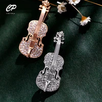 creative violin pins punk brooches crystal rhinestone musical instrument brooches pin jewelry accessories brooch