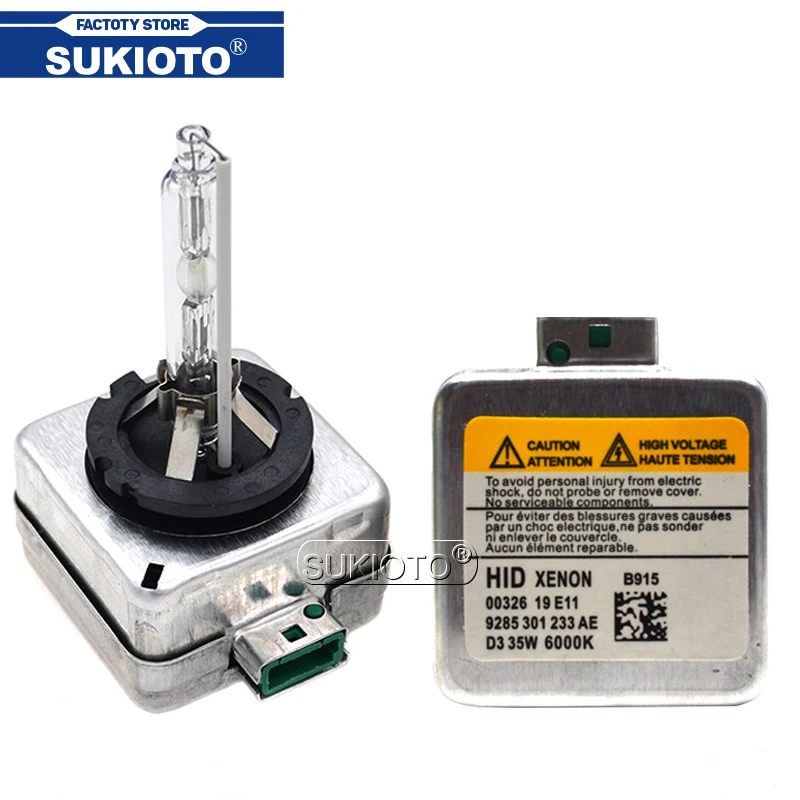Ксеноновая HID лампа для автомобильных фар SUKIOTO D1S D3S 35 Вт 4300 К 5000 6000 8000 55 с