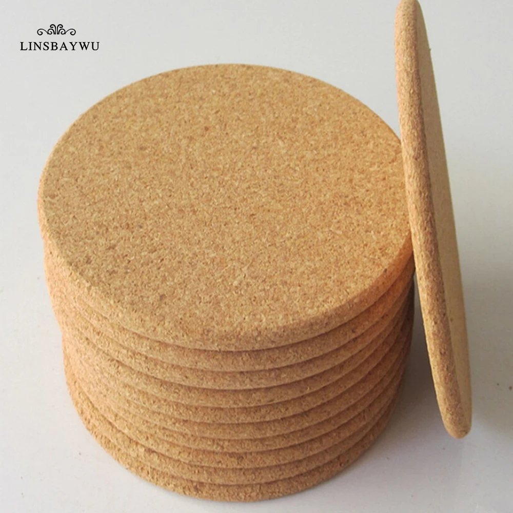 Подставка из натуральной пробки 1 шт. термостойкий Коврик для чашки кофейного чая
