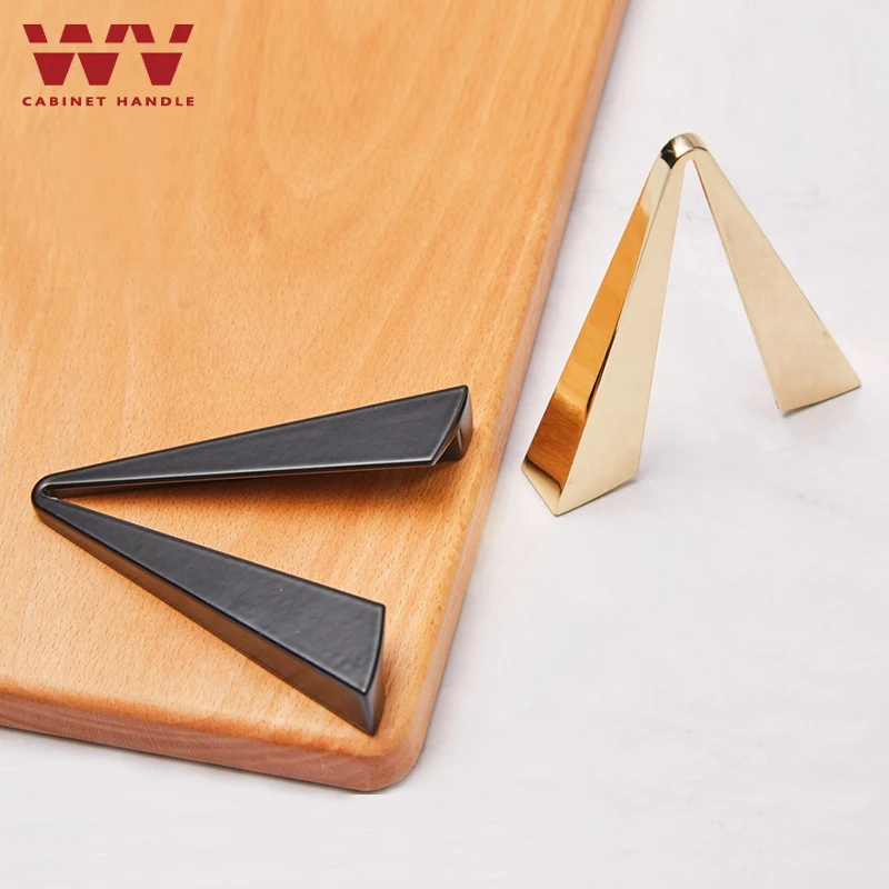 Креативные ручки для шкафа WV черное яркое золото декоративная ручка из сплава
