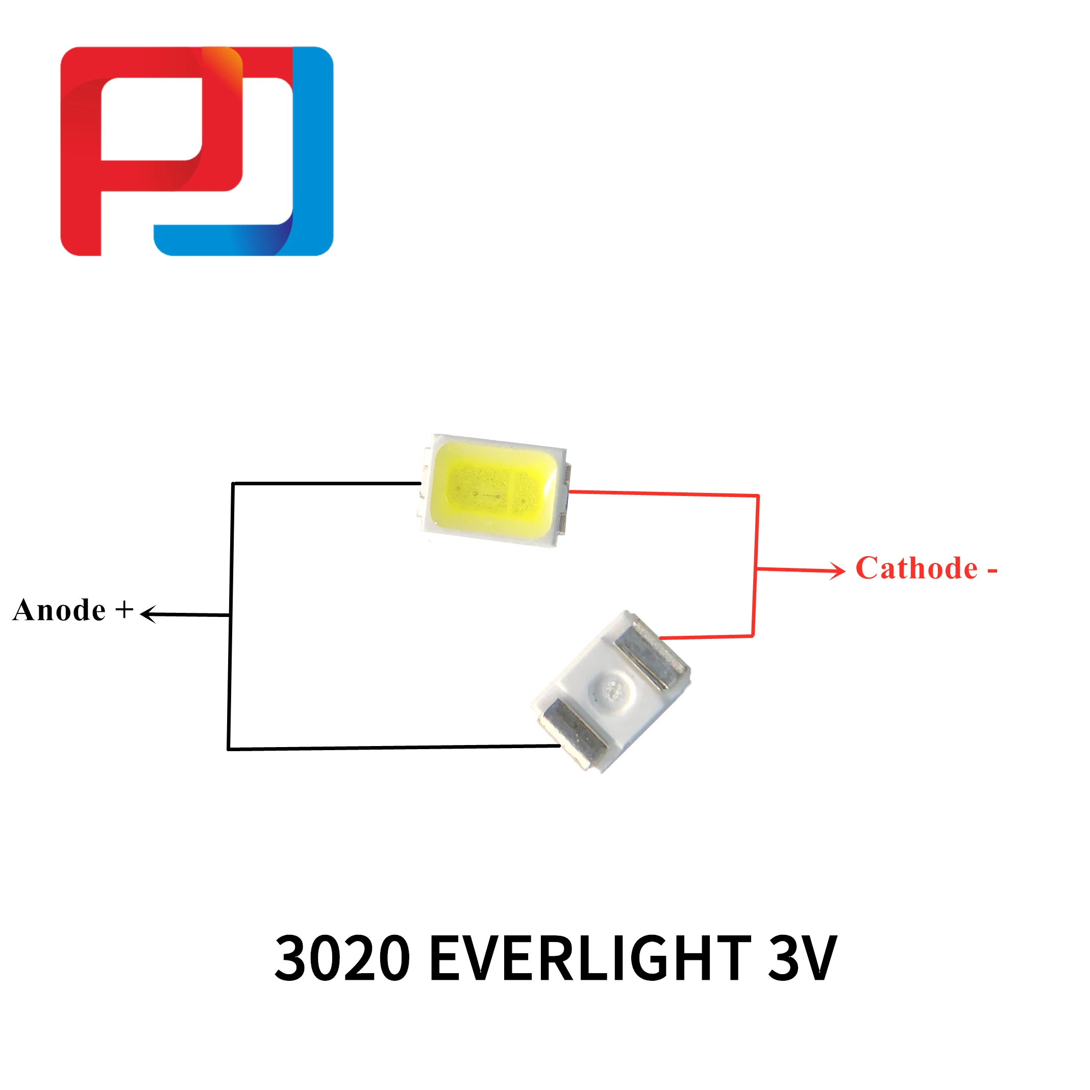 500 шт. EVERLIGHT светодиодная подсветка 0 5 Вт 3 в 3020 3021 3022 холодный белый ЖК экран с