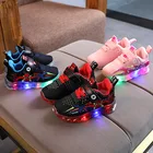 Детская куртка с изображением Человека-паука, светящиеся кроссовки для мальчиков и девочек обувь Tenis Infantil светодиодные светящиеся кроссовки для детей светильник обувь на шнуровке