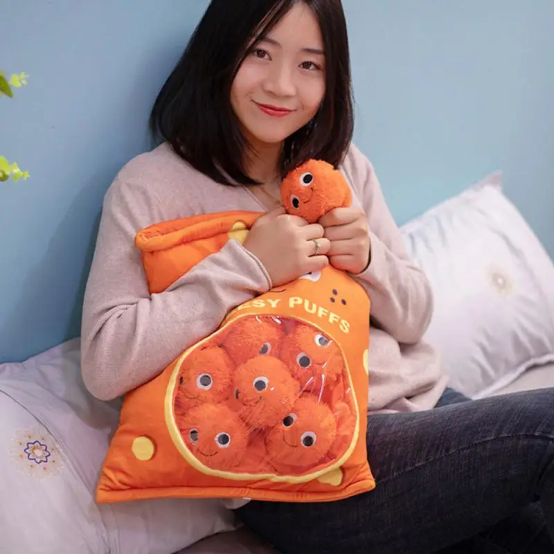 

Puffs Stuffed Toy A Bag Of Puffs, Snacks, Pillows, Plush Toys Creative Pillows Small Dolls Children Gifts Plush Dolls For Kids