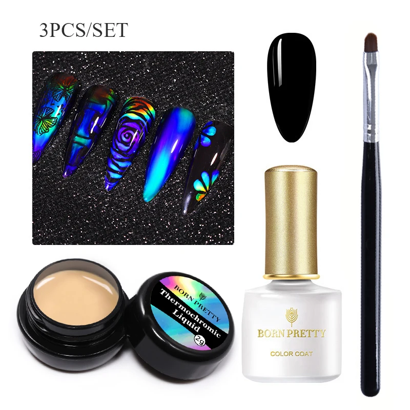 1 коробка 2 г 12 цветов изменяющих цвет Жидкий Гель лак термочувствительный жидкий
