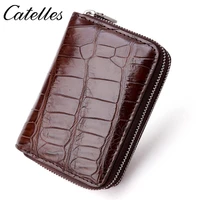 crocodile leather key holder men and women key wallet key case coin purse multifunction fashion double zipper key bag