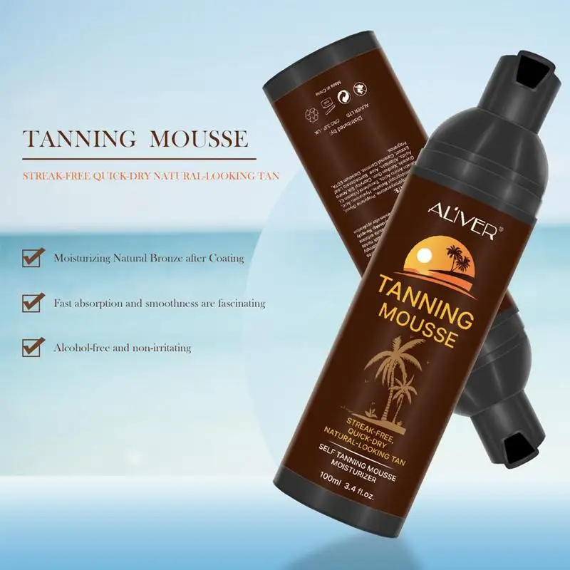 

Body Self Tanners Cream Tanning Mousse For Bronzer Skin Medium Sun Skin Face Solarium Nourishing Cream Makeup Block Care Bo D1G3