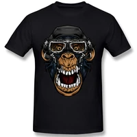 unique summer stylish funny mens cotton t shirt pilot monkey t shirt gas mask o neck tops tees