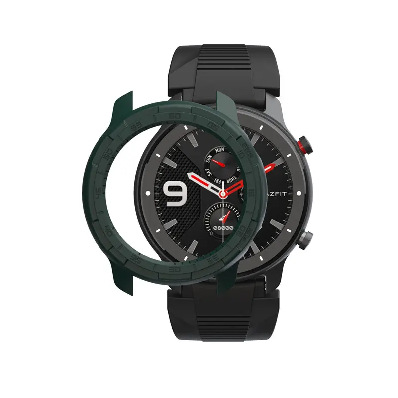 Для Amazfit GTR 47 мм чехол защитный чехол умных часов для Xiaomi Huami Smartwatch крышка аксессуары - Цвет: Зеленый