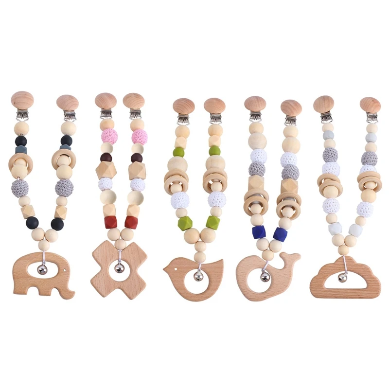 Детские Подвеска прорезыватель коляска клип подвесная игрушка соски с цепочкой