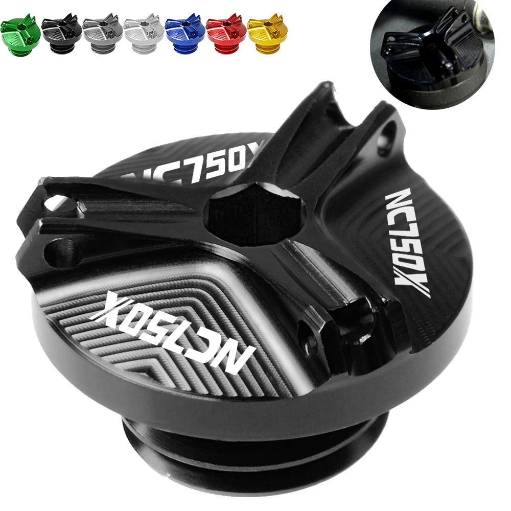 

For Honda NC750 X NC 750 X 2013 2014 2015 2016 2017 2018 2019 2012 Motorcycle Aluminum Engine Oil Filter Cup Plug Cover screws