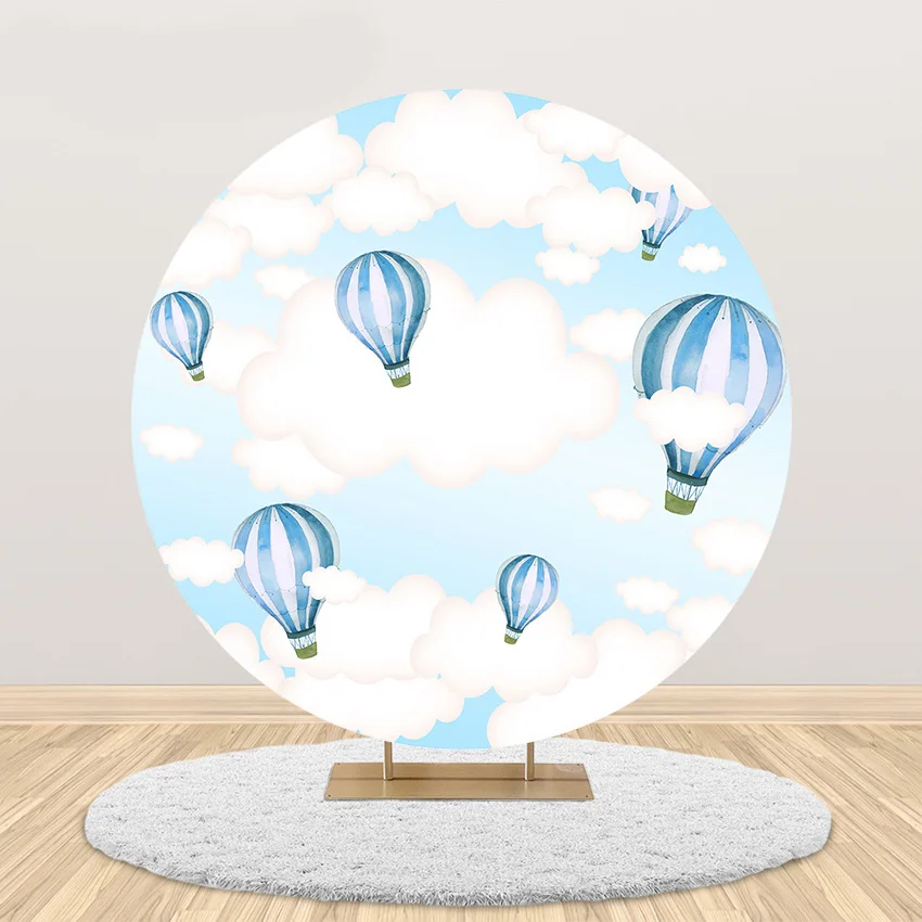 

Фон для фотосъемки Mehofond с воздушным шаром синим небом и белыми облаками Детский День Рождения Вечеринка для будущей мамы фон для фотостудии