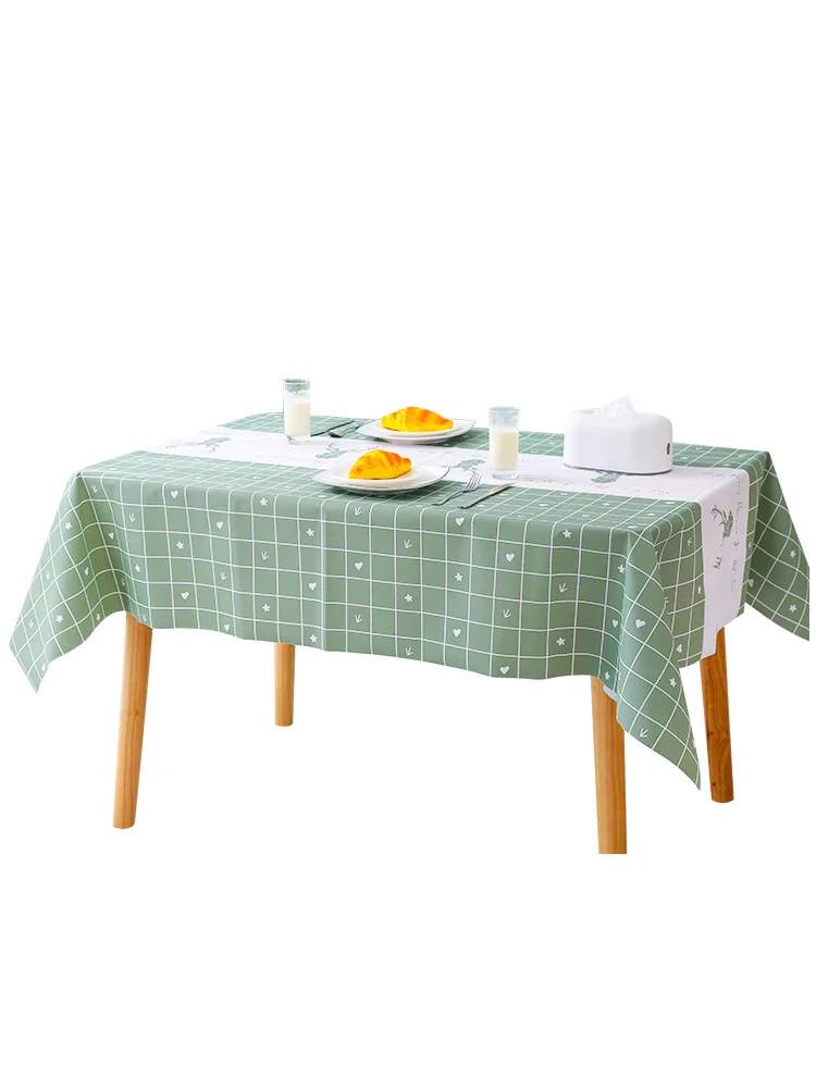 

Plaid tablecloths waterproof anti-oil domestic hot fresh small rectangular disposable coffee table cloth tablecloths Nordic