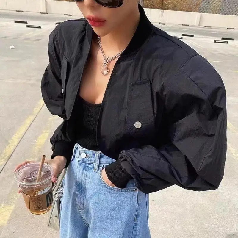 

Genayooa Streetwear Outerwear Coats And Jackets Women Clothes Long Sleeve Korean Style Spring Autumn Chic Ladies Jackets