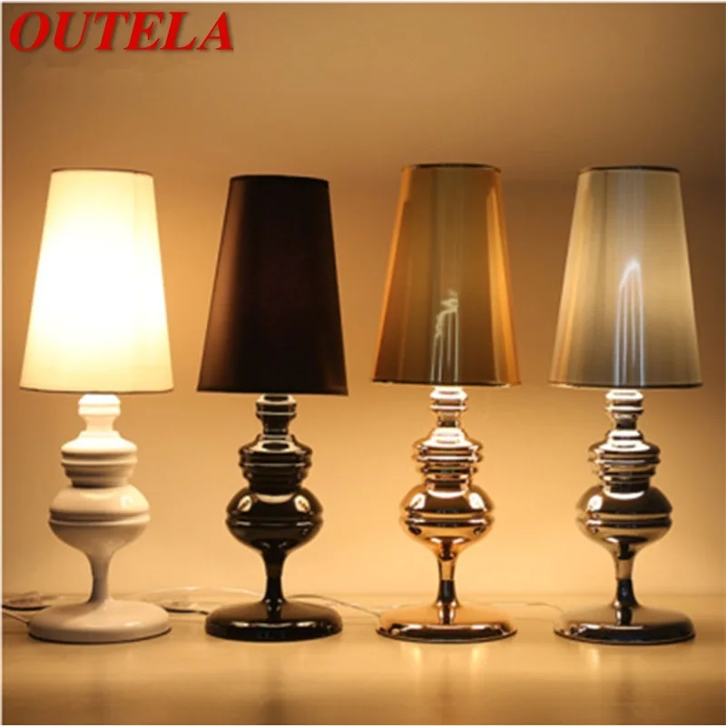 

OUTELA Classical Table Lamps Modern Creative Indoor Desk Light for Home Bedroom Bedside Living Room