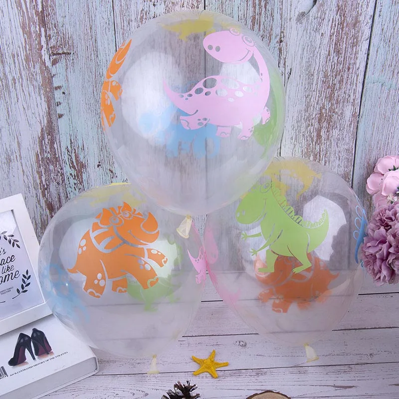 10 шт./лот 12 дюймов утолщаются смешанных цветов с принтом прозрачный шар