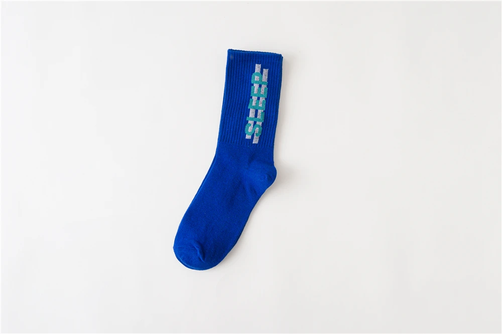 Women's Funny Words Loved Think Drink Sleep Play Lettered Striped Art Socks Couples Skateboard Hipster Street Dance Harajuku Sox