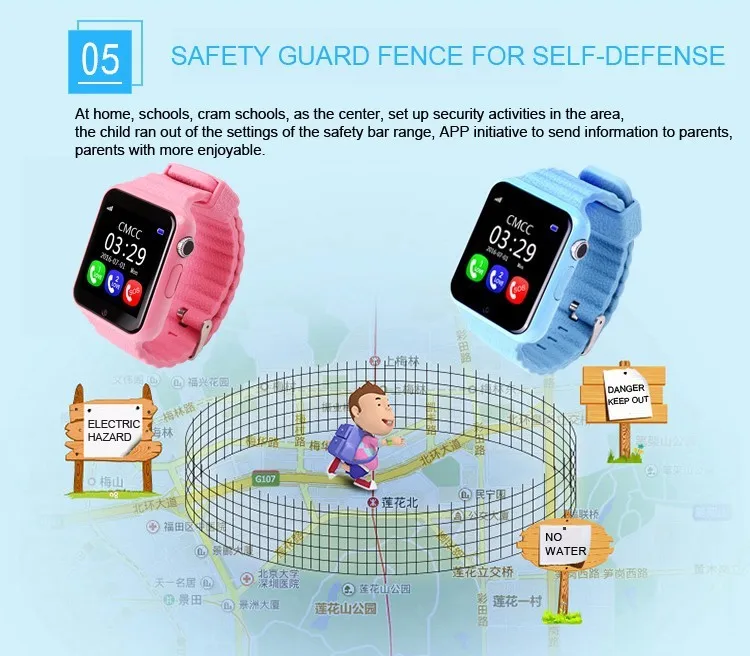 1.54 OLED Anti Lost Child GPS Tracker SOS Smart Monitoring Positioning Phone Kids Baby Watch Compatible IOS & Android | Электроника