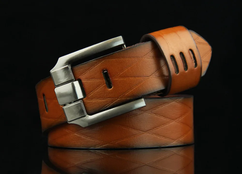 Мужской кожаный сплав контактный пояс с пряжкой для джинсов модный бизнес