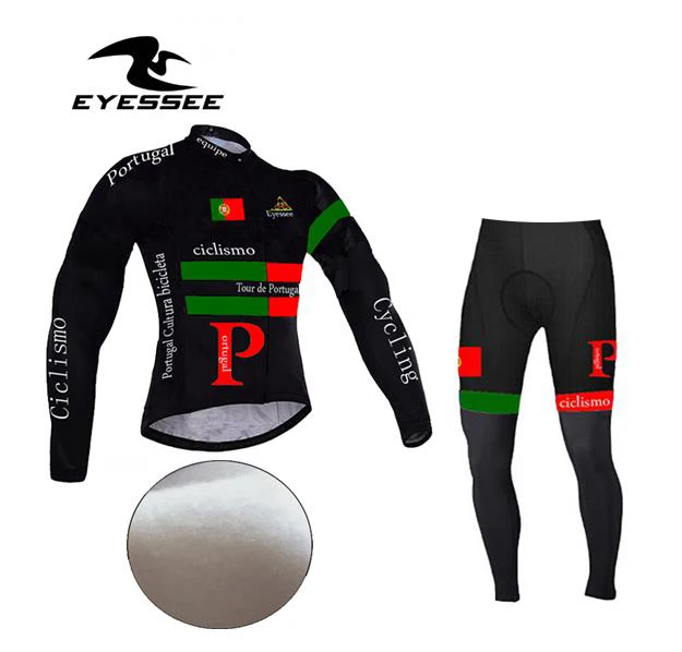 Long suit Флисовая одежда для велоспорта Ropa Ciclismo Eyessee, Зимняя Теплая Флисовая профессиональная велосипедная одежда, MTB велосипедная одежда - Цвет: Long suit