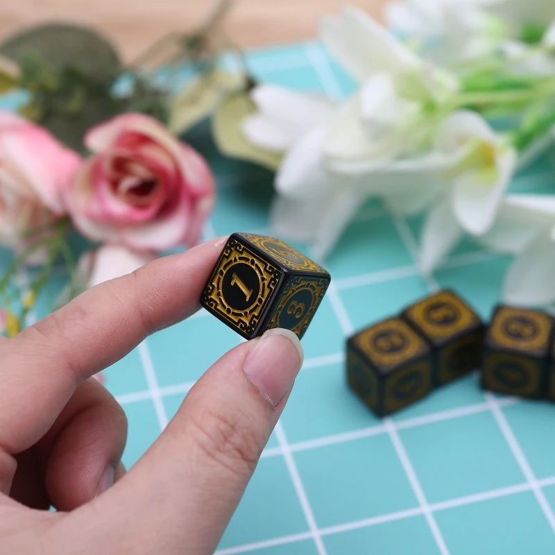 Многогранные игральные кости D6 квадратные 6 граней бусины настольная игра для