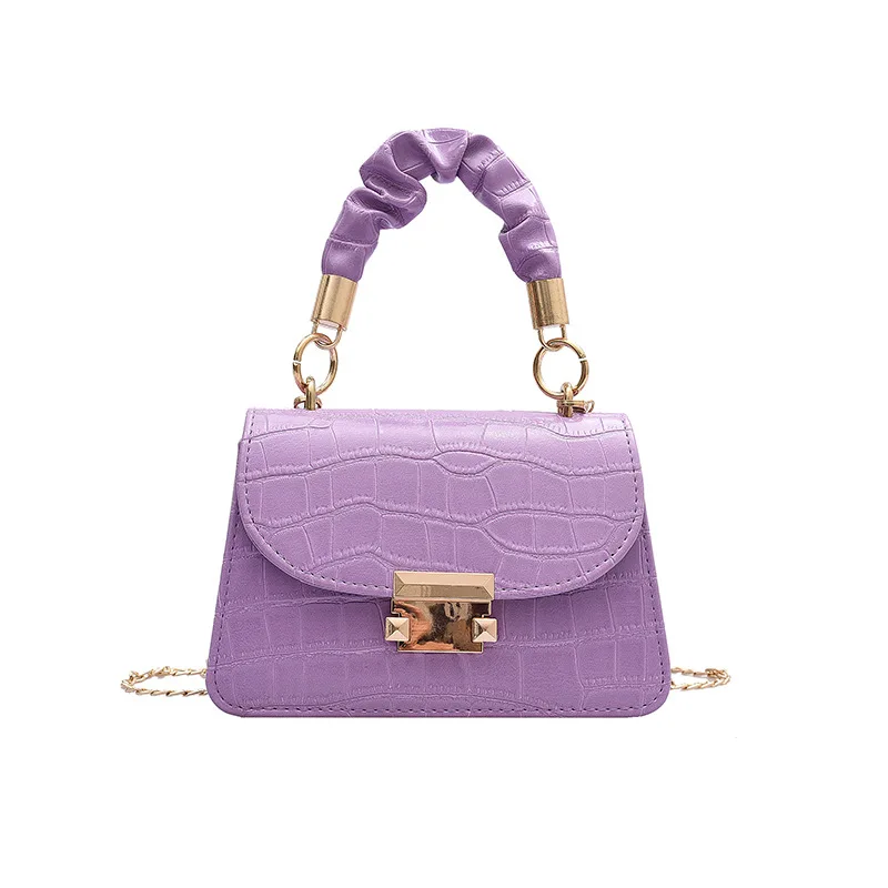 

Luxury Designer Handbags Women's Bags 2021 Trend Crocodile Pattern Shoulder Bag Chain PU Leather Messenger Bag Small Square Bag