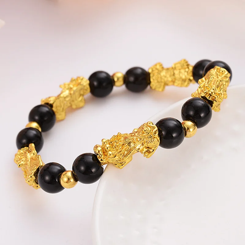 

Brave Troops Beads PIXIU Bracelet for Women Men Beads Couple Bracelet Bring Lucky Brave Wealth Feng Shui Bracelets