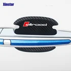 Наклейка на дверную ручку автомобиля из углеродного волокна, 4 шт. для Audi Allroad A4 A6