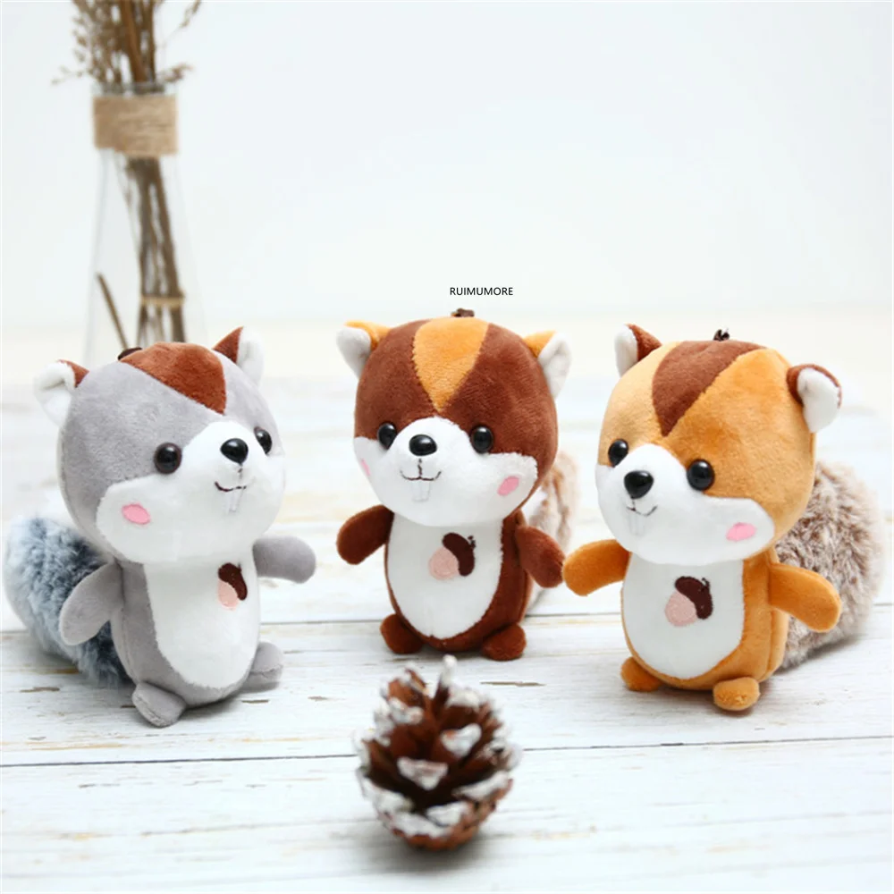 NEW Gift Plush Toy - 9-14CM Little Cute Animal Stuffed TOY Soft Squirrel Keychain DOLL | Игрушки и хобби