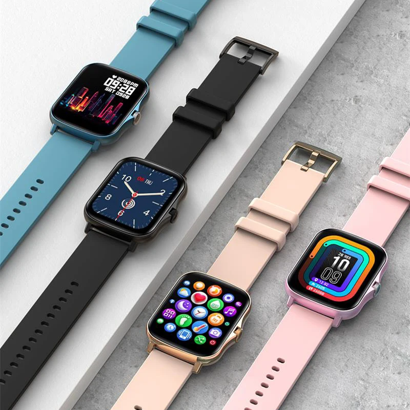 

2021 Smart Watch P8 Plus 1.69 Inch Blood Pressure Heart Rate Monitor Fitness Tracker IP67 Waterproof Smartwatch For Android iOS