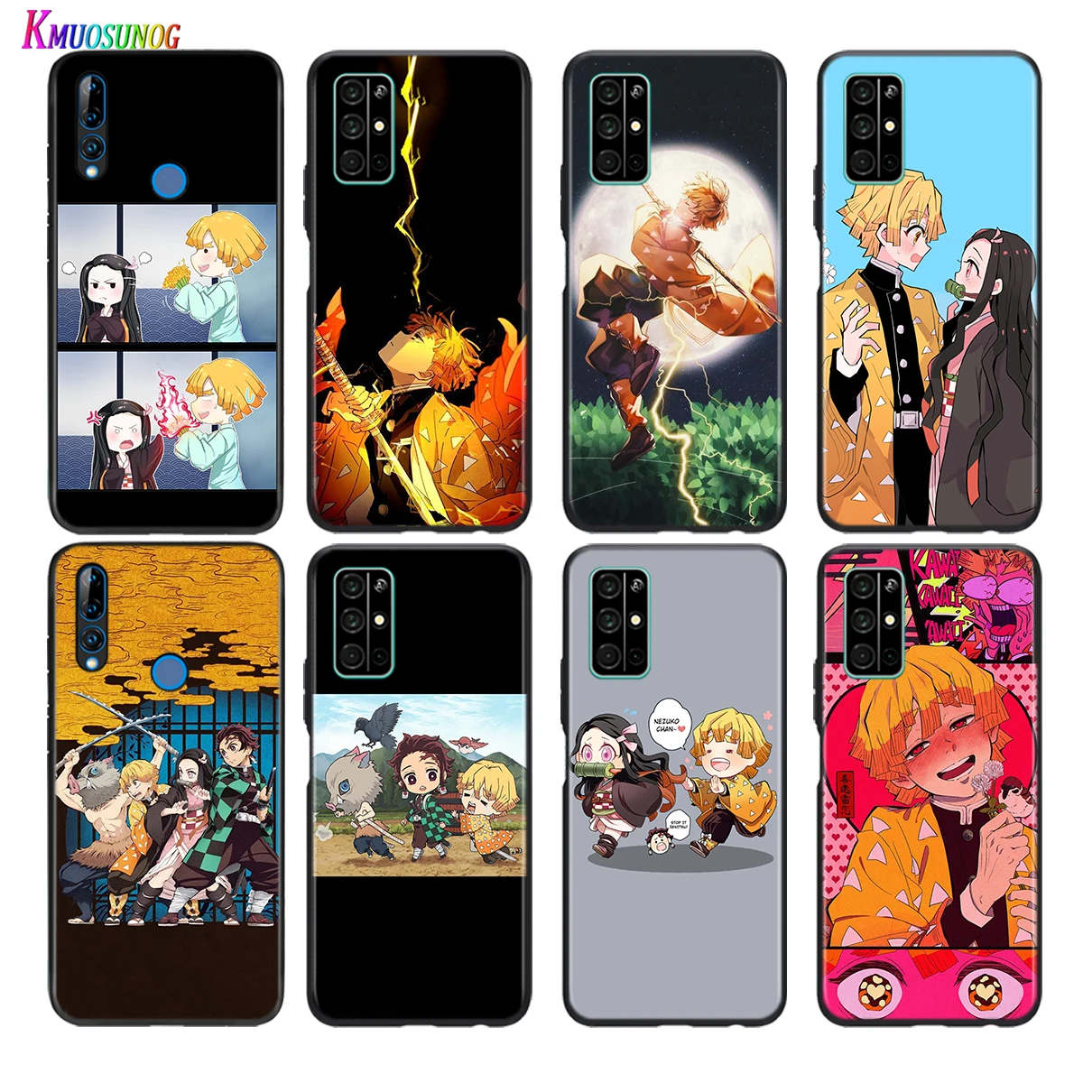 

Kimetsu No Yaiba Zenitsu Silicone Cover For Honor 30 30S V30 V20 9N 9S 9A 9C 20S 20E X10 20 7C Lite Pro Plus Phone Case