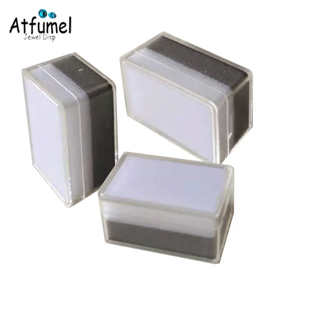 

Large Rectangle Diamond Jewelry Storage Box With Tray 18Pcs Stone Gem Box Store Show Charm Beads Display Organizer Box Tray Case