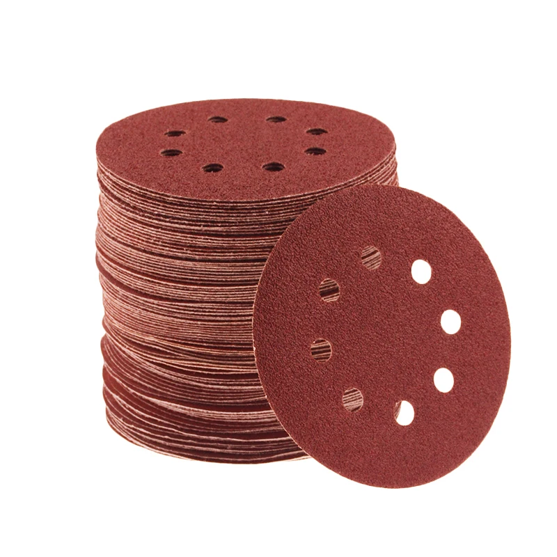 

10pcs 5 Inch 125mm Round Sandpaper Eight Hole Disk Sand Sheets Grit 60-2000 Hook and Loop Sanding Disc Polish