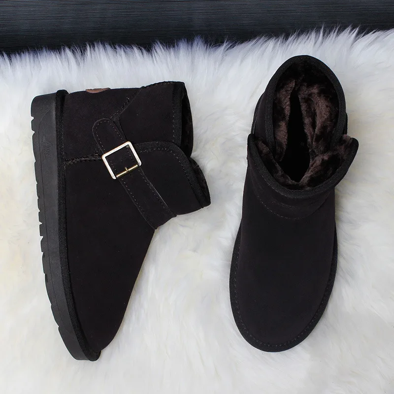 Мужские зимние ботинки ZUZI в австралийском стиле из натуральной воловьей кожи с