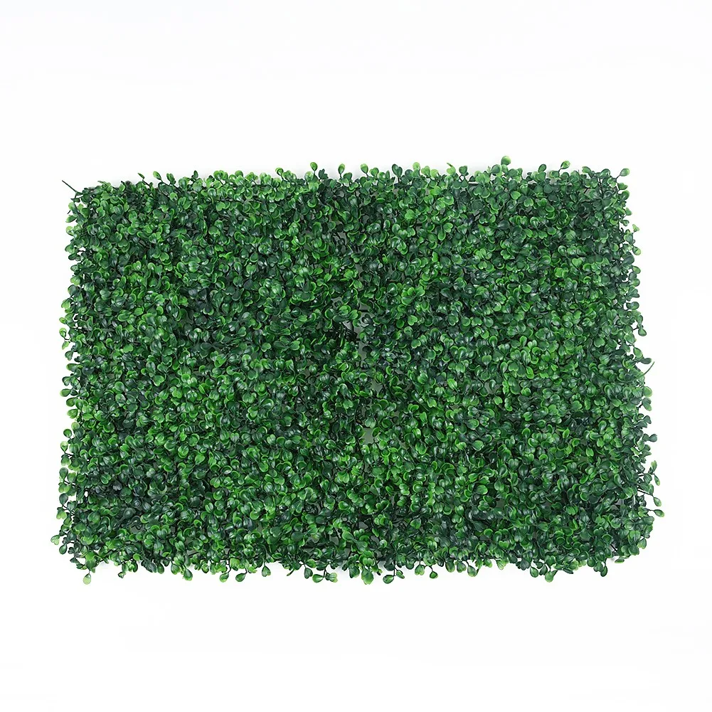

1Pc Artificial Grass Mat Fake Lawn Plant Greenery Panel Carpet Privacy Wall Fence For Home Garden Hotel Wedding Backdrop Decor