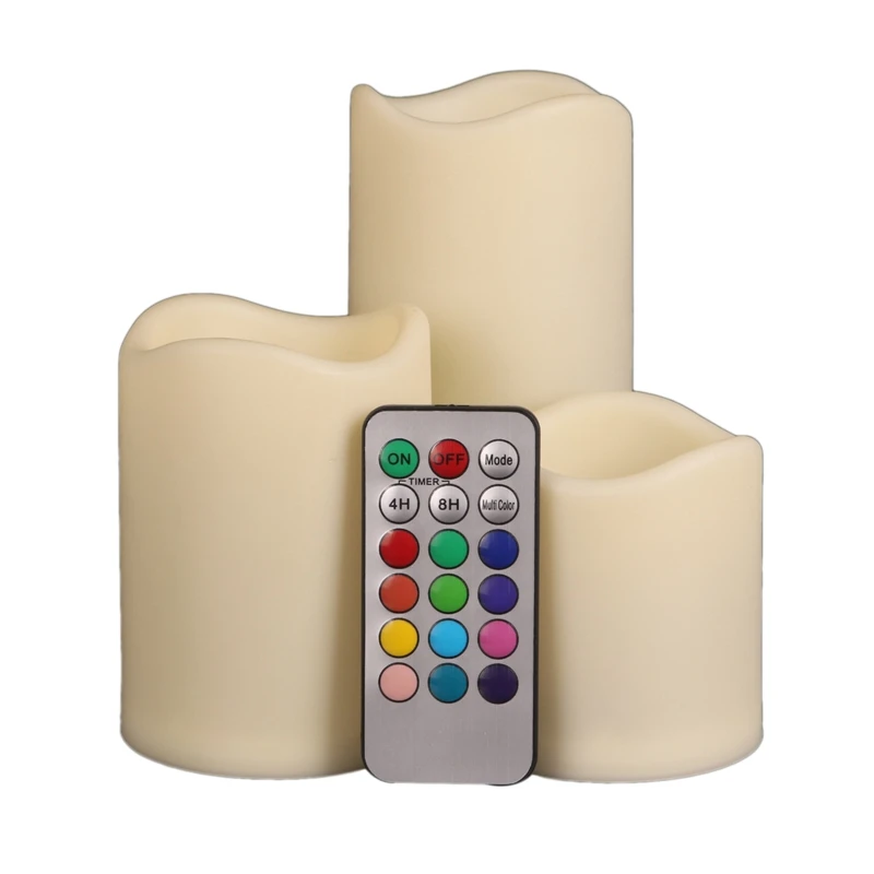 3 шт./комплект светодиодный светодиодные беспламенные электронные свечи |