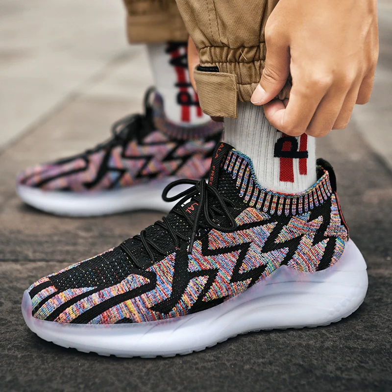 JIEMIAO Men Shoes Men's Sports Shoes for Autumn and Winter Outdoor Running Shoes Comfortable Breathable Casual Gym Men Sneakers