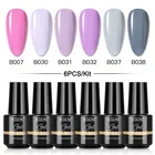 Набор лаков для ногтей ROSALIND, разноцветные, неоновые наборы гель-лаков для маникюра, снимаемый замачиванием, база и топ, светодиодная лампа, дизайн ногтей