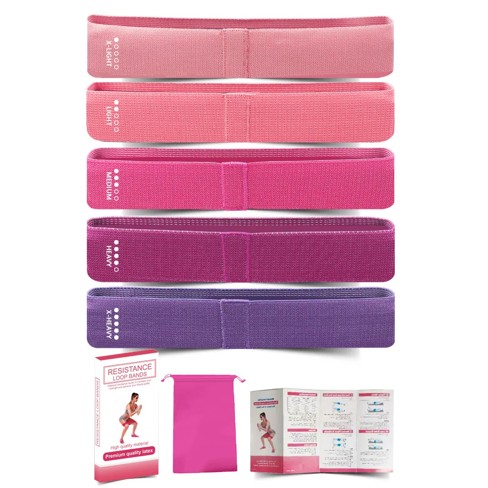 

3-Piece Set Resistance Bands Fitness Booty Bands Yoga Fitness Rubber Expander Elastic Band for Sport Workout Exercise Equipment