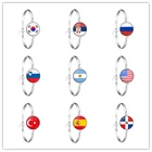 Стеклянный браслет Cabohcon для женщин и мужчин, корейский, Сербия, Россия, Словения, Аргентина, США, Турция, Испания, Национальный флаг Доминики