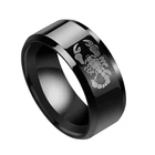 Кольцо Sinogaa из нержавеющей стали и титана круглое с черным скорпионом для мужчин и женщин, винтажное Ювелирное Украшение в стиле панк, золотистого цвета