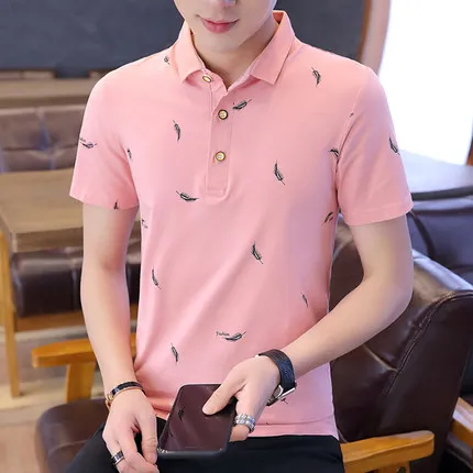 

Summer men's business casual short sleeve t-shirt 5825