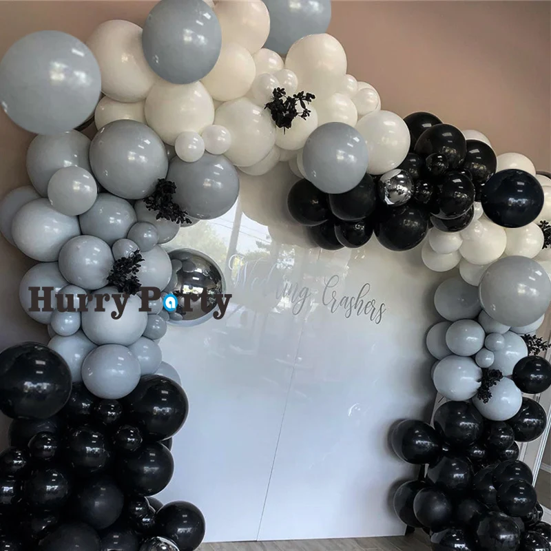 134 шт. вечерние украшения для мальчиков Happy Bithday воздушные шары из серебряной