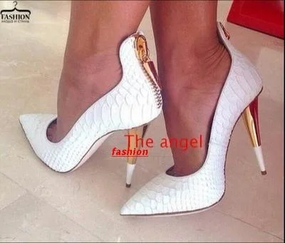 

Pure color sheep grain pointed shallow cut-out high heels sexy stage shoes
