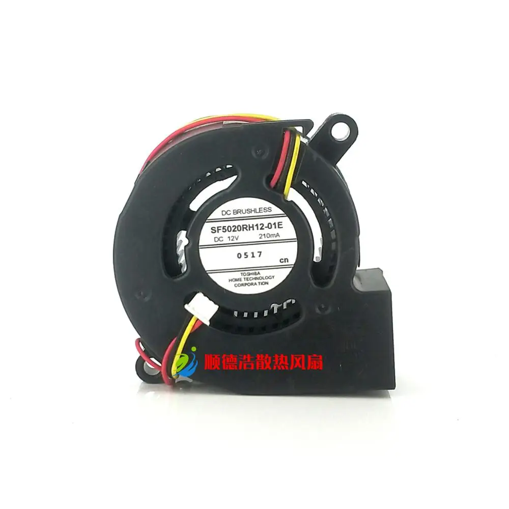 Вентилятор для проектора Toshiba SF5020RH12-01E, 50x50x20 мм, 12 В, 210 мА, 3-контактный охлаждающий вентилятор, охлаждающий вентилятор для процессора, вентилятор радиатора